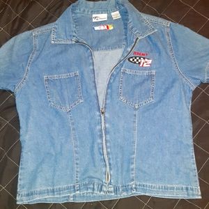 Nascar zip up short sleeve shirt